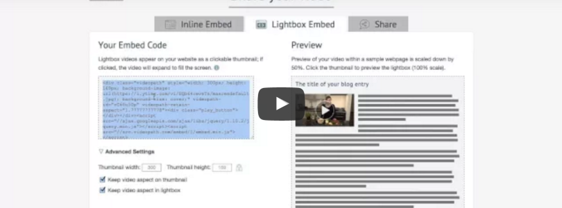 How To Embed an Interactive Video in a Lightbox