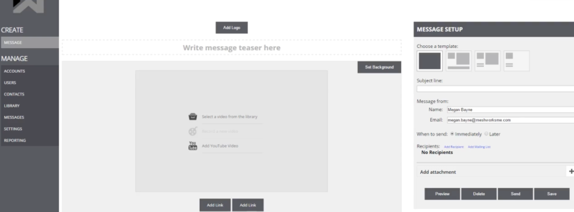 Manage Video Emails With The Meshmail Video Manager