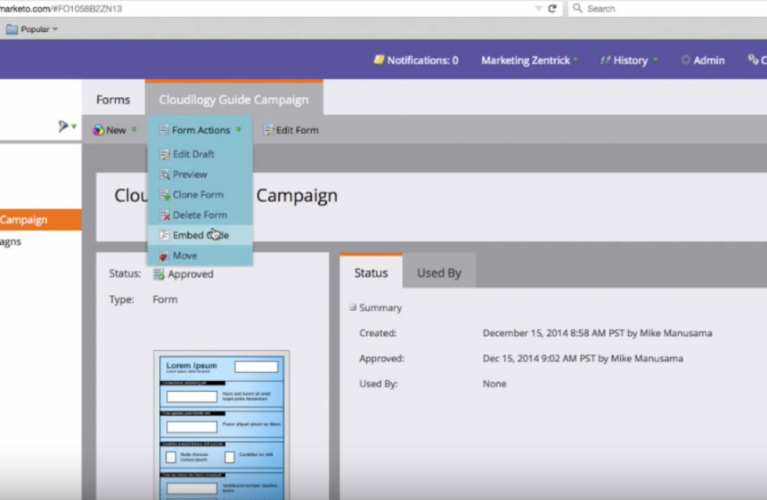Zentrick For Marketo – Video Content With Interactive Lead Forms